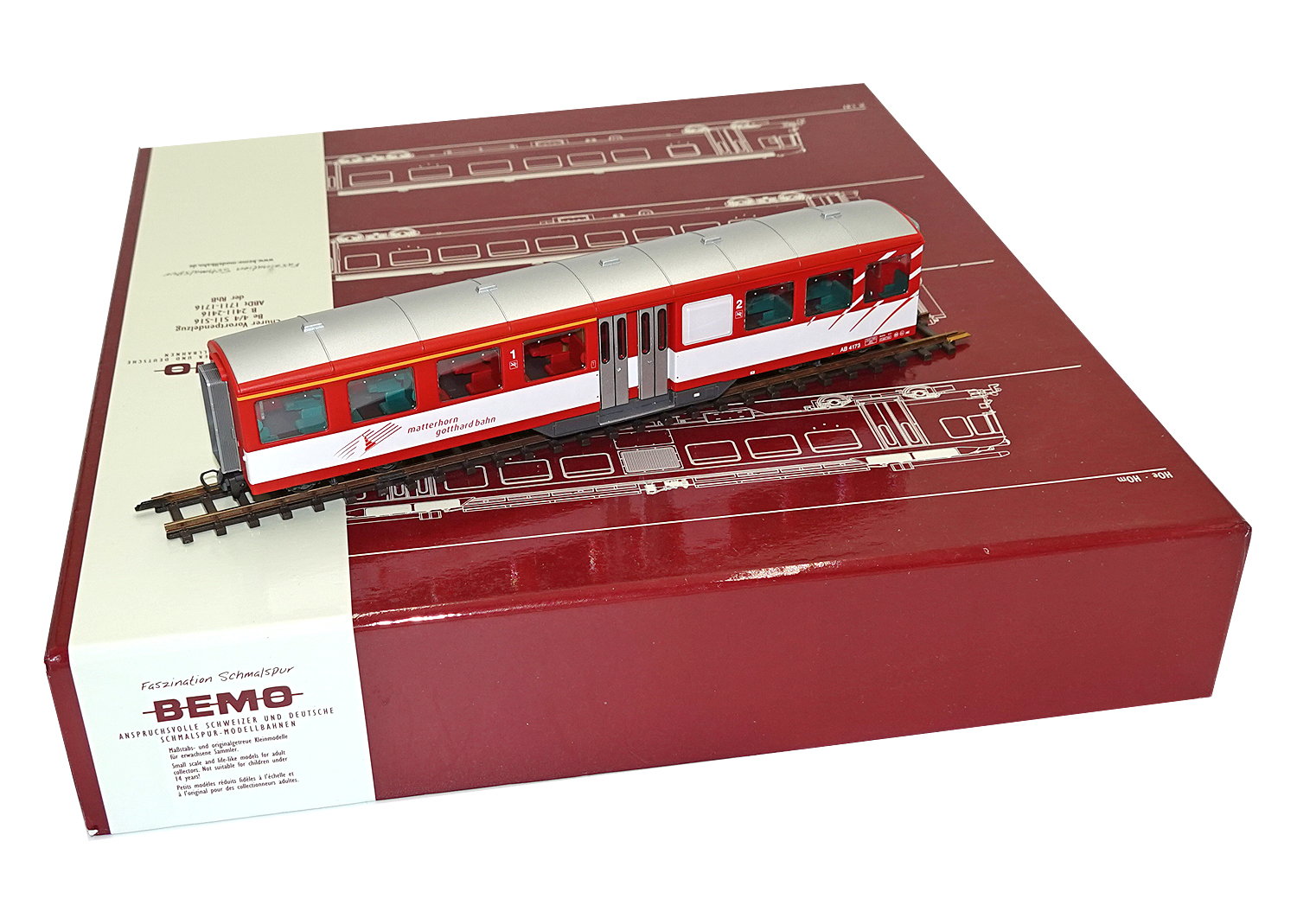 Bemo 3258253 MGB Mitteileinstiegwagen AB 4173 