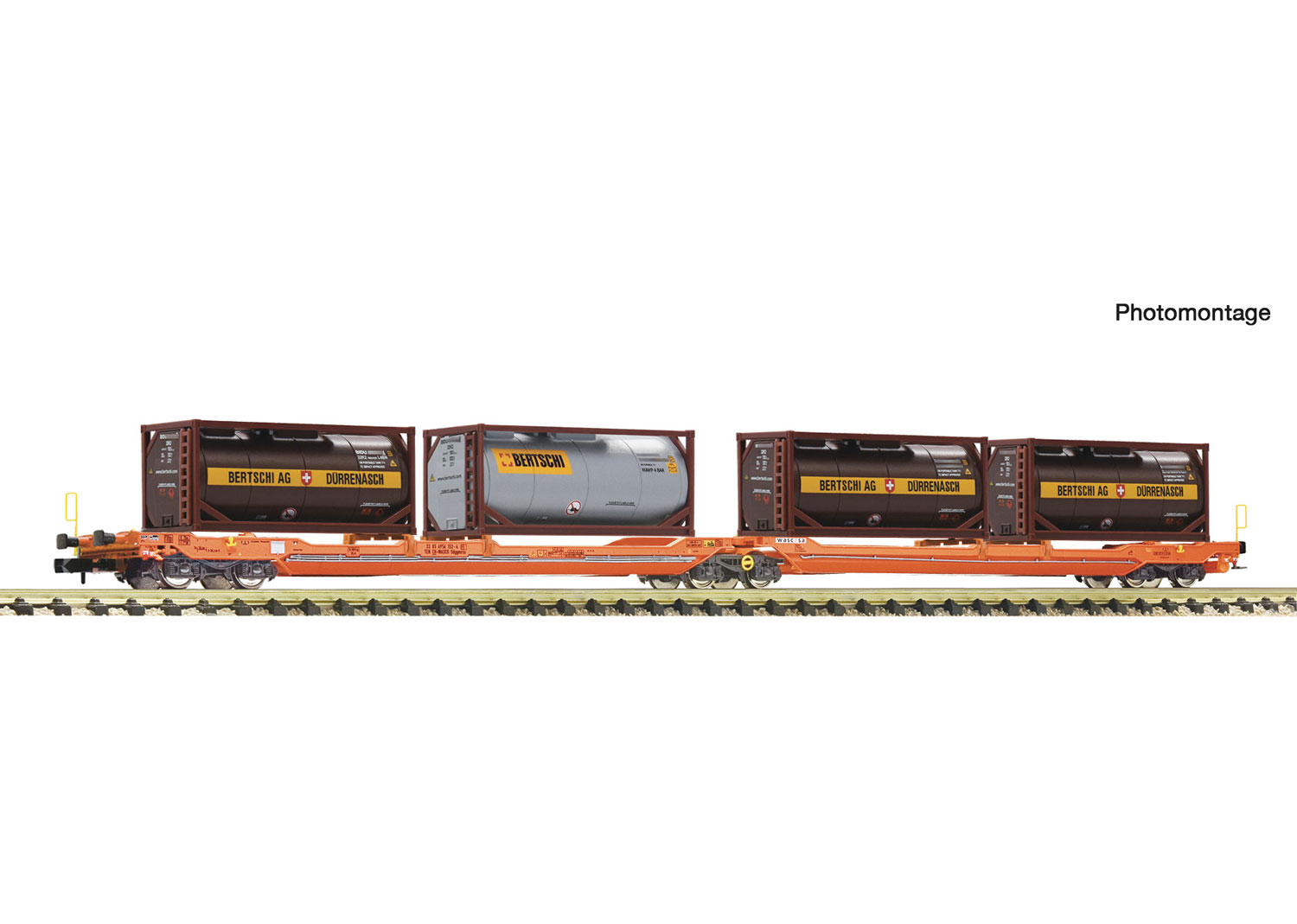 Fleischmann 6660052 Wascosa Doppeltaschen-Gelenkwagen T3000e Bertschi 