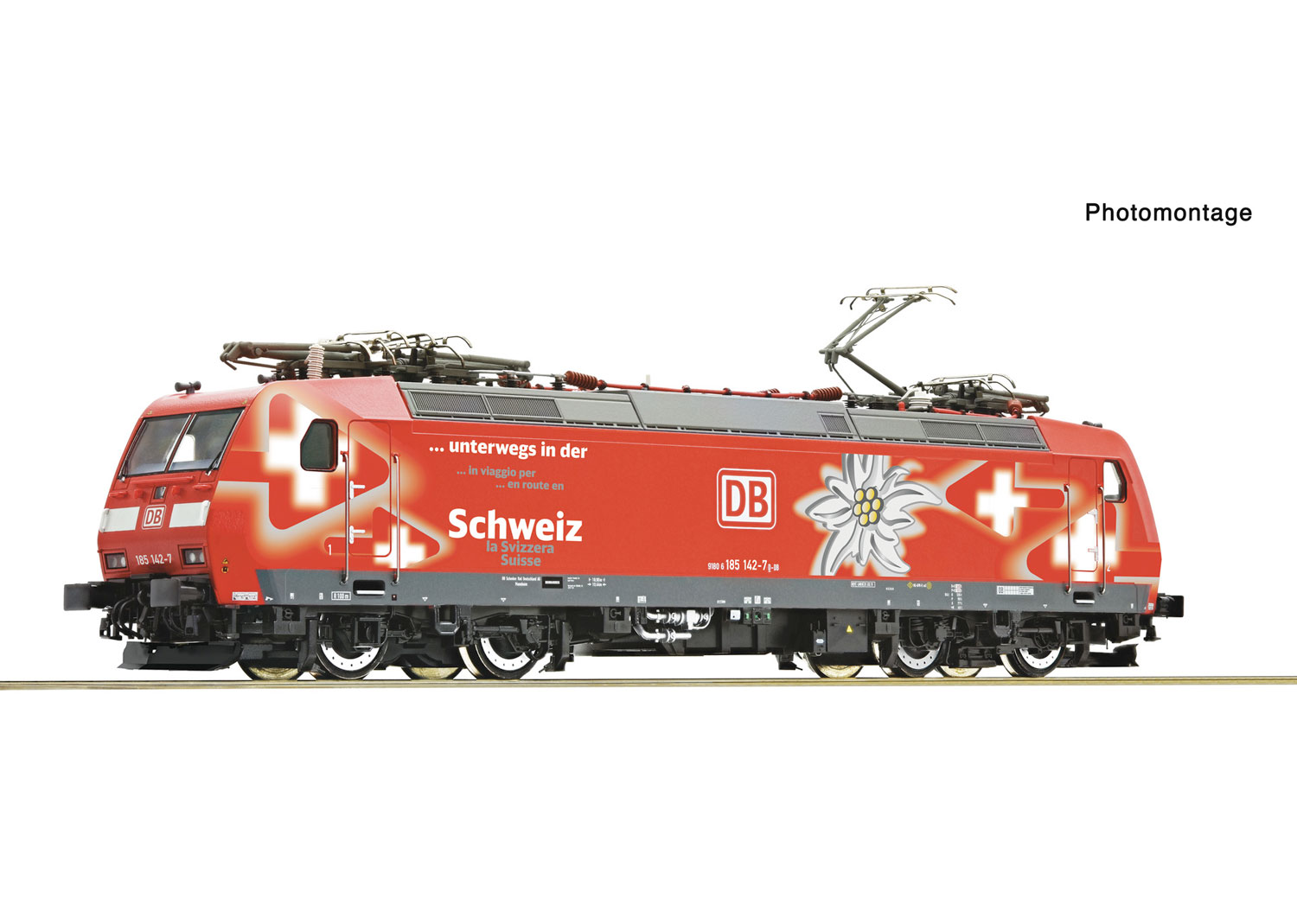 Roco 7510129 DB E-Lokomotive 185 unterwegs in der Schweiz DCC 
