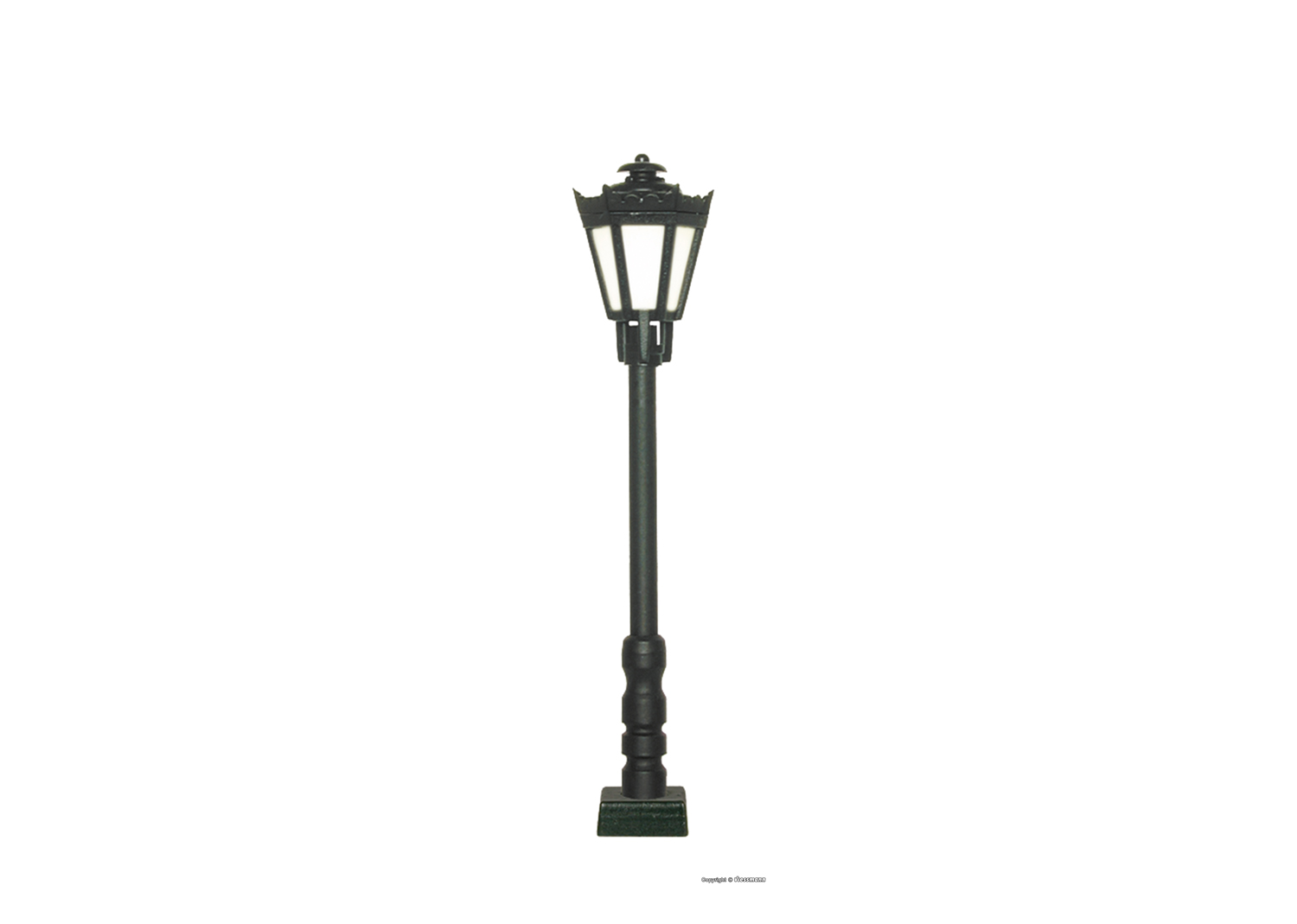 Viessmann 60701 H0 Parklaterne schwarz mit Kontaktstecksockel, LED warmweiss 
