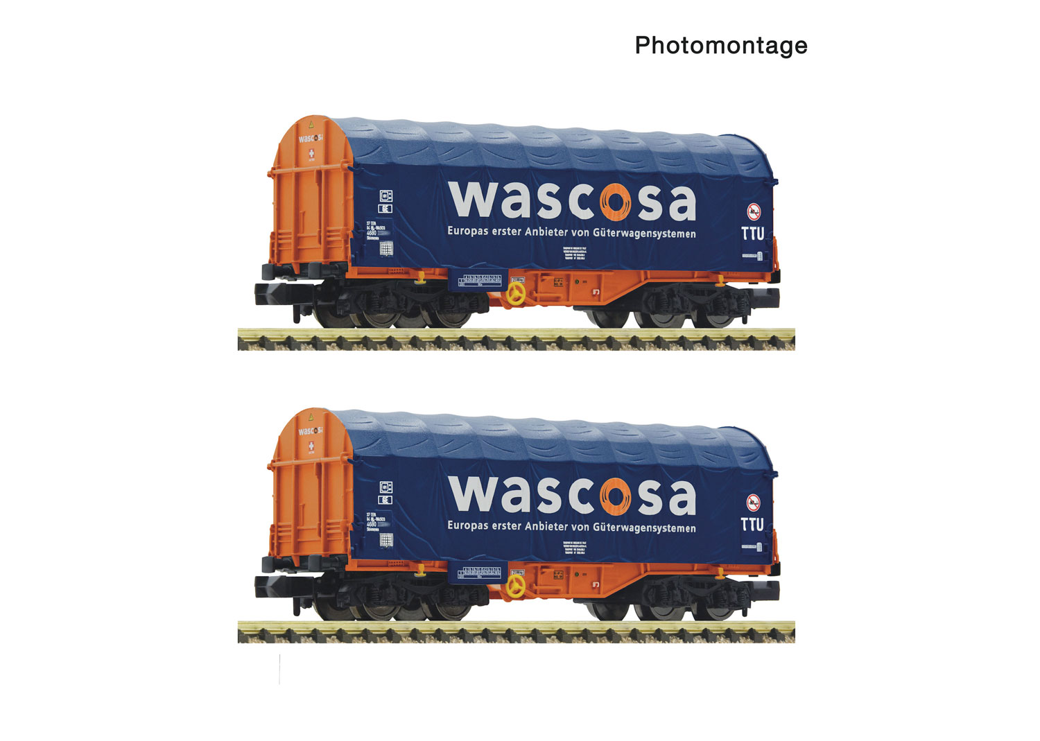 Fleischmann 6660105 Wascosa Set Schiebeplanenwagen 2-tlg 
