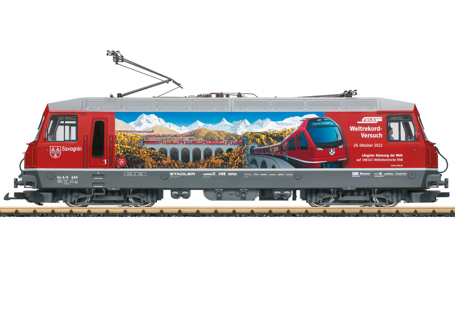 LGB 21431 RhB E-Lokomotive Ge 4/4 III Weltrekordversuch 