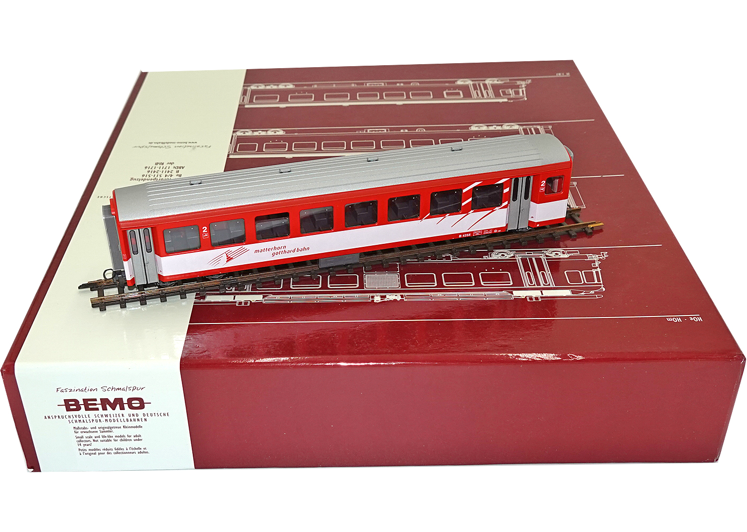 Bemo 3267255 MGB Pendelzugwagen B 4255 