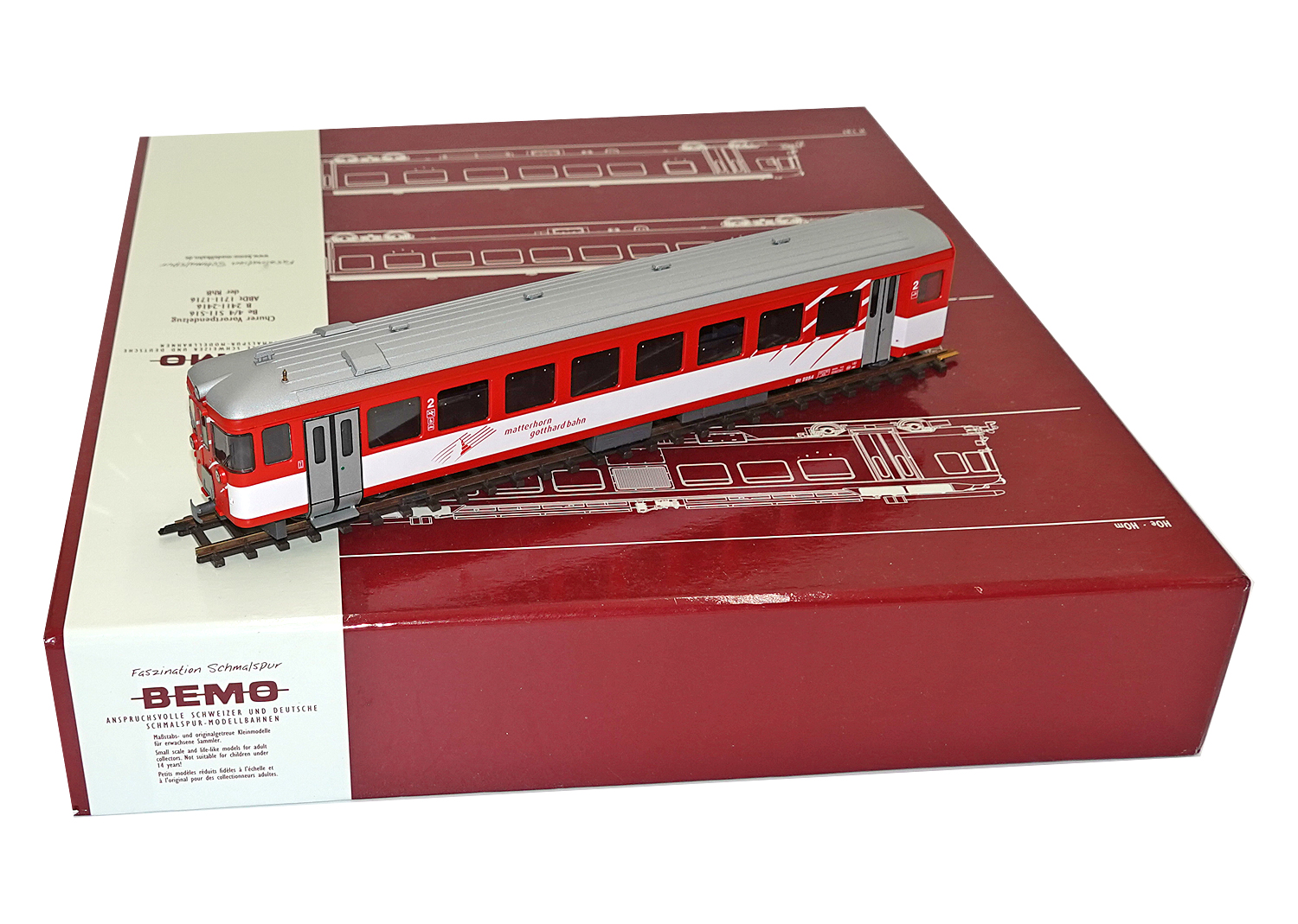 Bemo 3279554 MGB Steuerwagen Bt 2254 