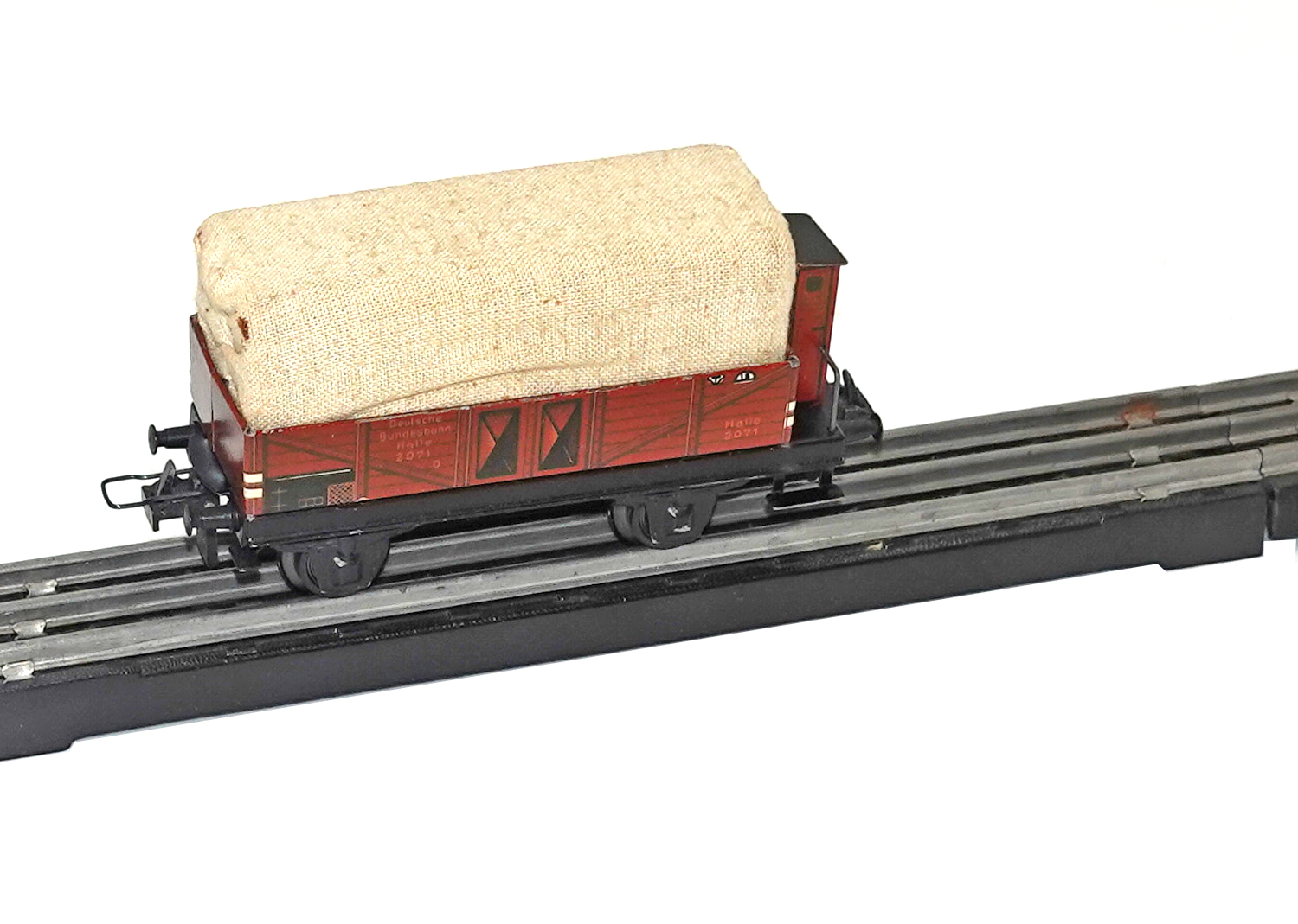 Trix Express 20/76 Niederbordwagen mit Plane mit BRH