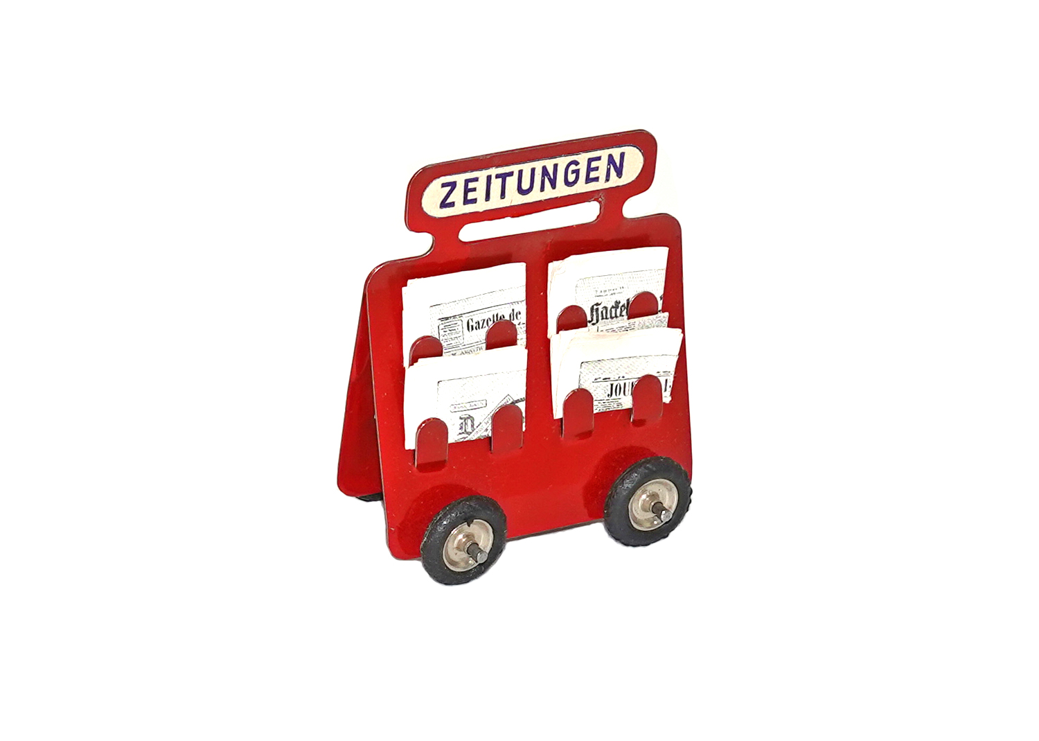 Kibri 0 60/4 Zeitungswagen mit Gummireifen