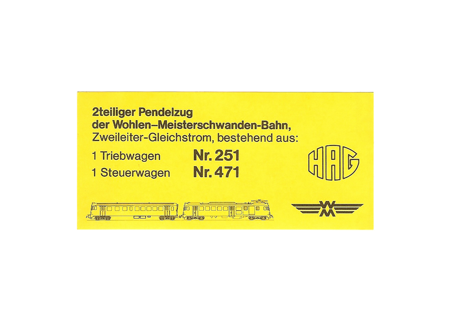 Hag 10010 Etikette Nr. 251, 471 