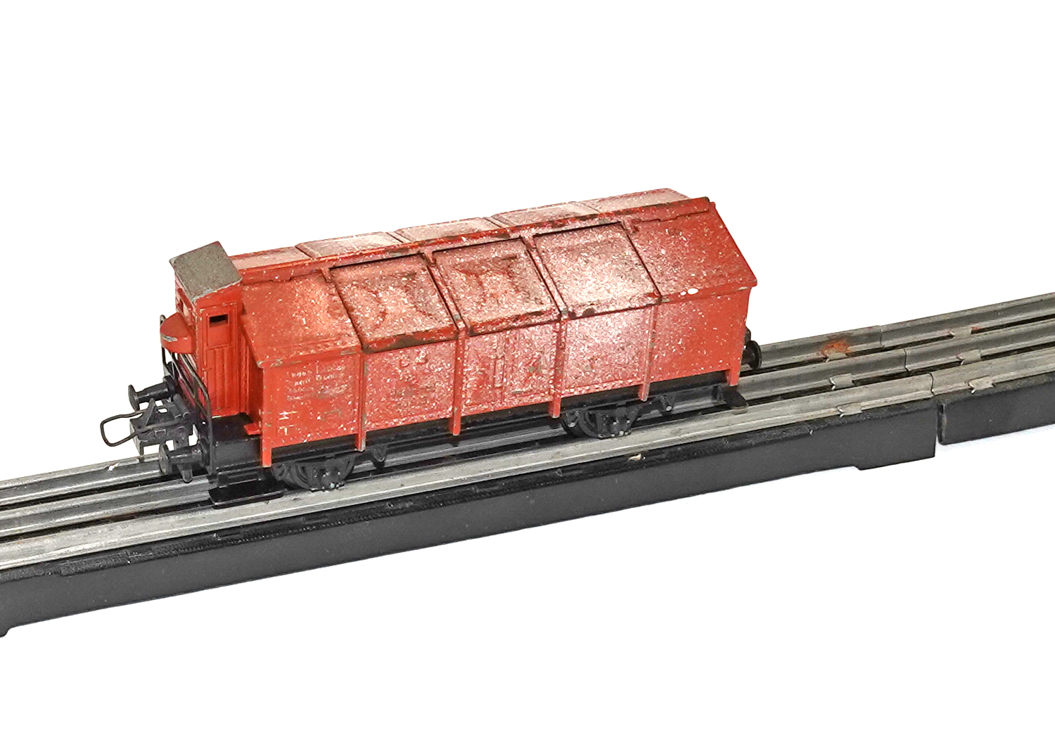 Trix Express 3424 Klappdeckelwagen mit Bremserhaus braun
