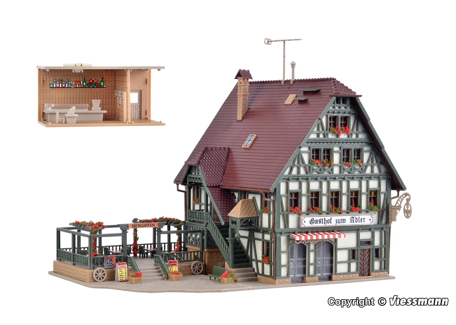 Vollmer 47711 Gasthaus mit Metzgerei und Inneneinrichtung 
