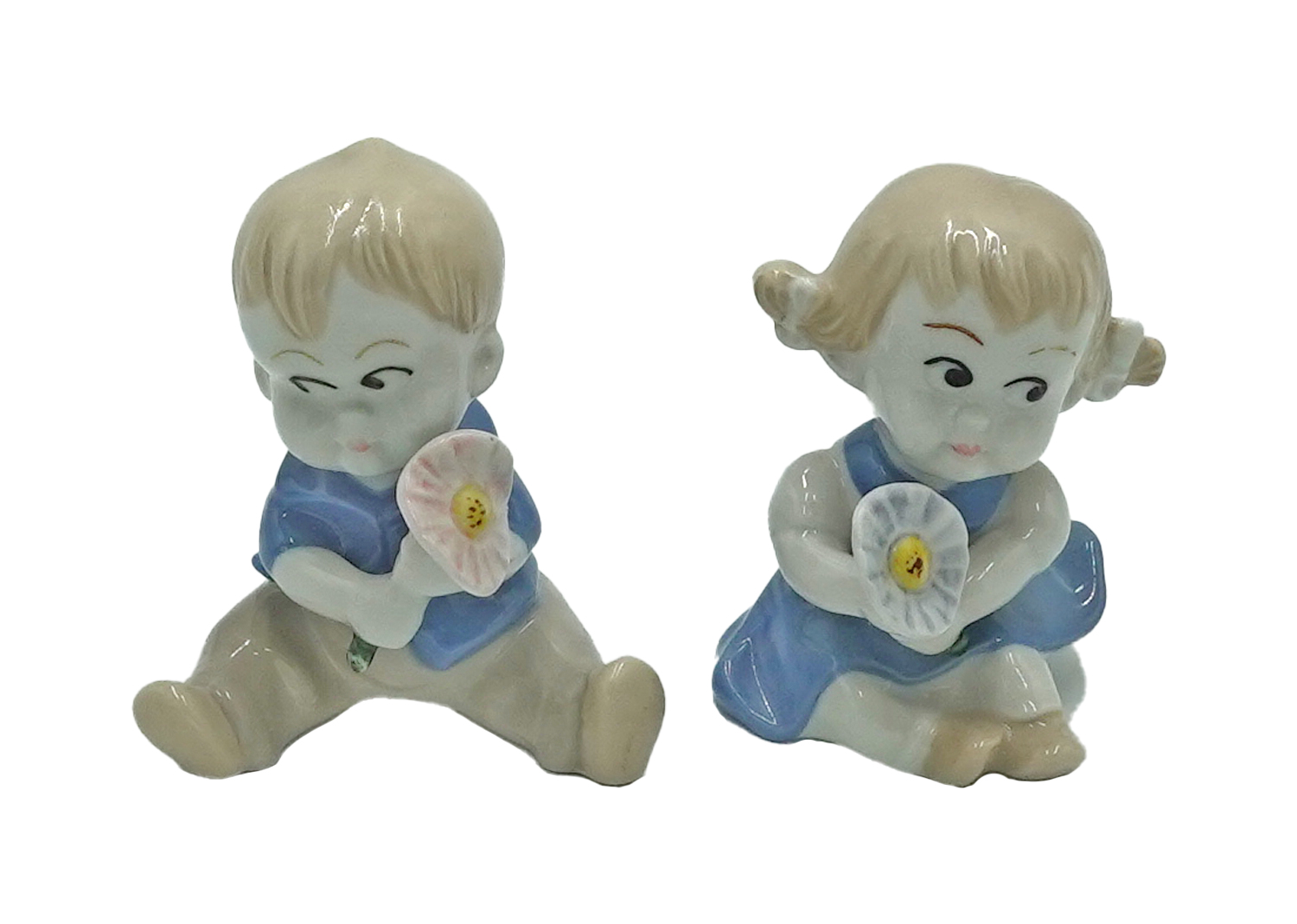Wagner&Apel 2123 Porzellanfigur Kinder mit Blumen 2 Stk.