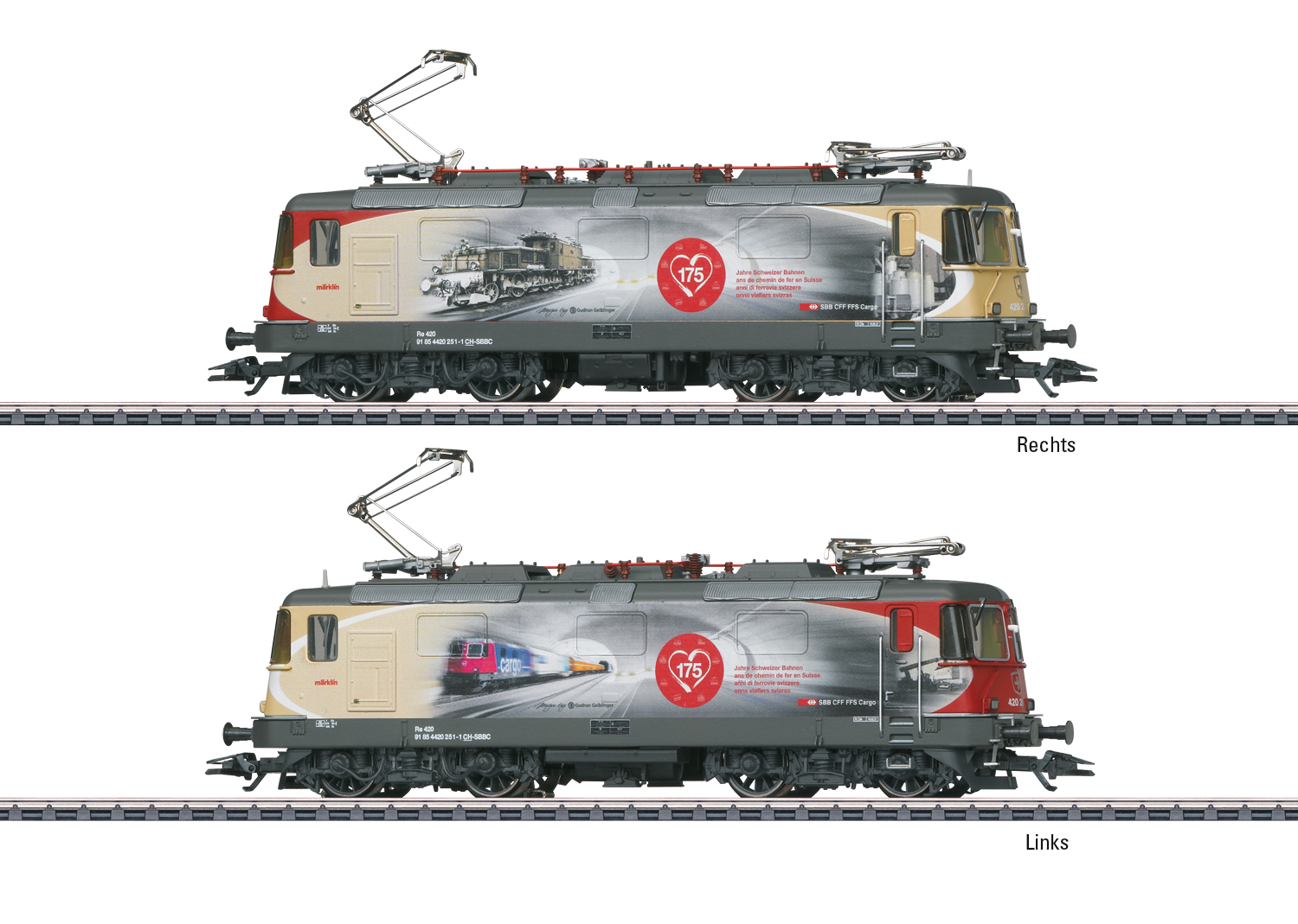 Märklin 37875 SBB E-Lokomotive Re 420 175 Jahre Schweizer Bahnen  
