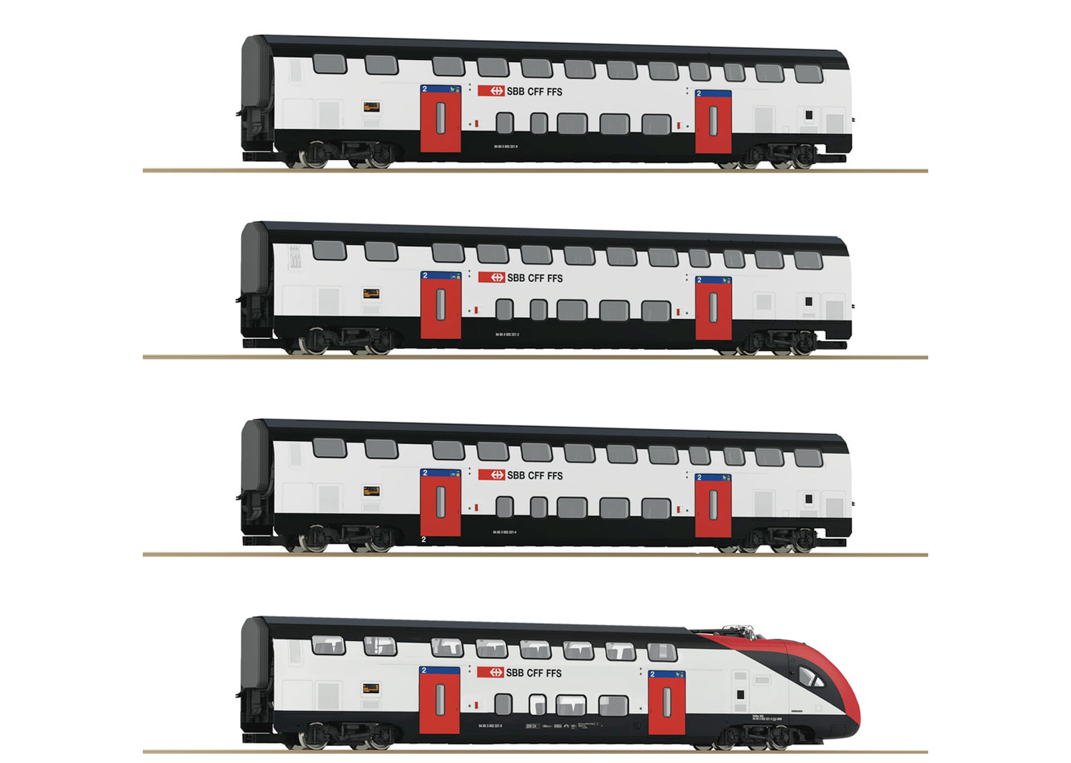 Roco 7710007 SBB Fernverkehrs-Doppelstockzug RABe 502 8-tlg. DCC 