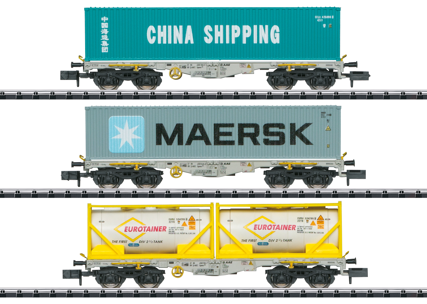 Minitrix 18703 AAE Containertragwagen-Set 