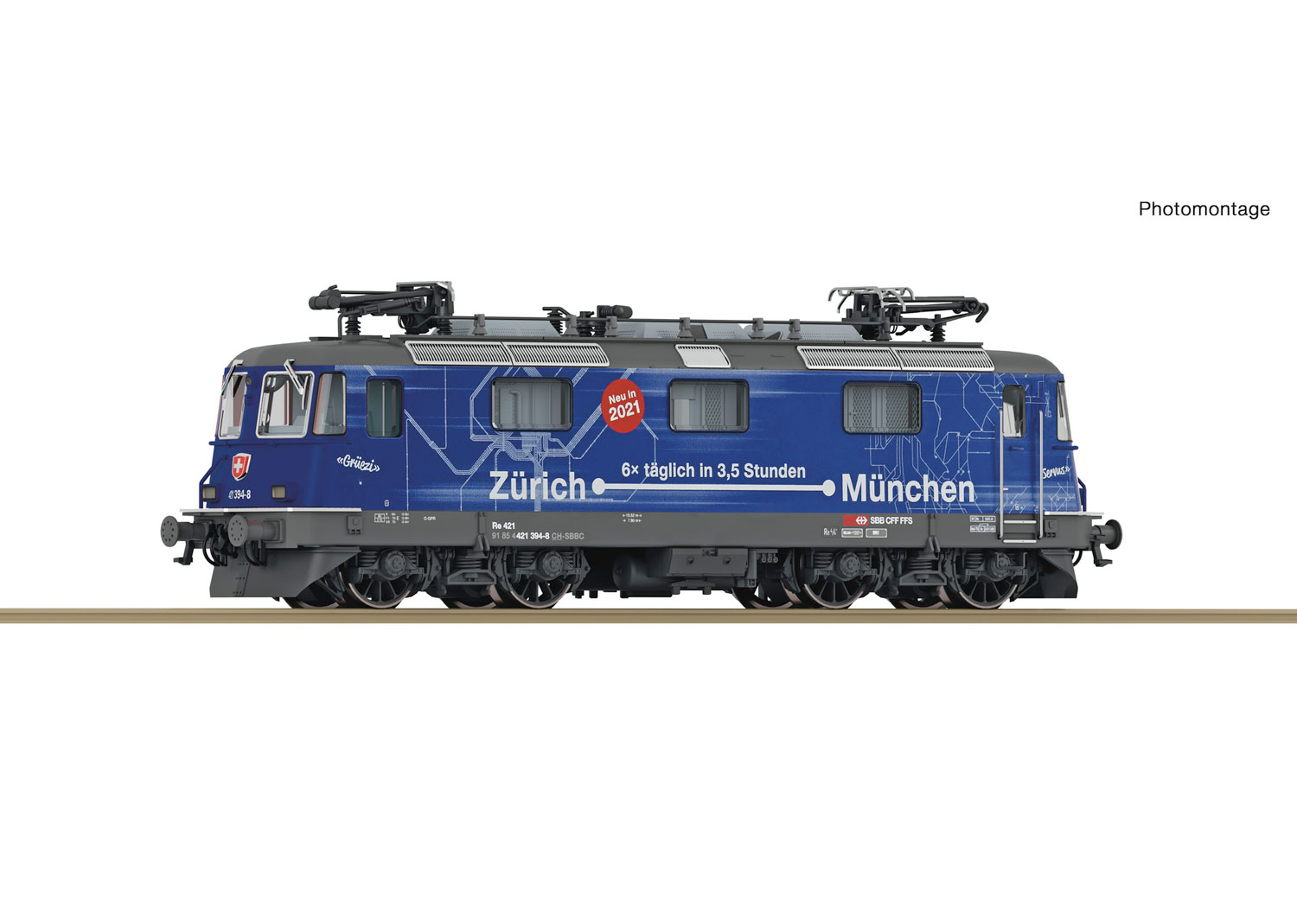 Fleischmann 732475 SBB E-Lokomotive Re 421 Zürich München DCC 