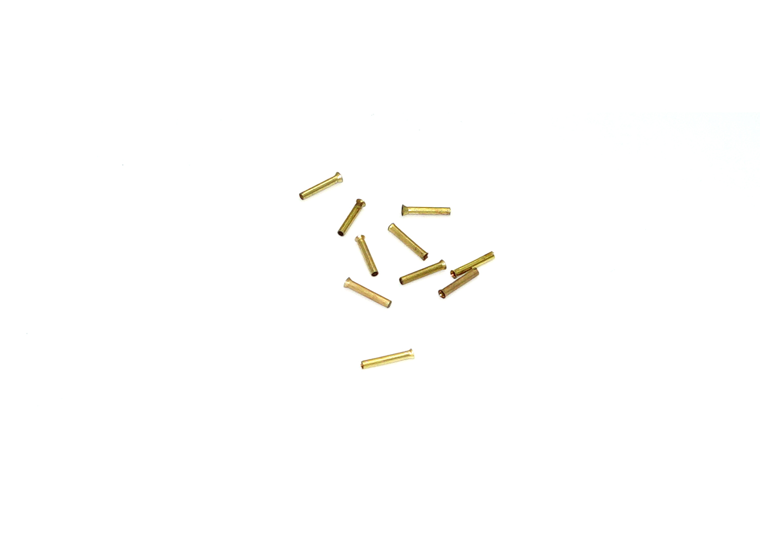 Hohlhülse für Litzen 0,5mm2 ø1,3 L=8mm Ms