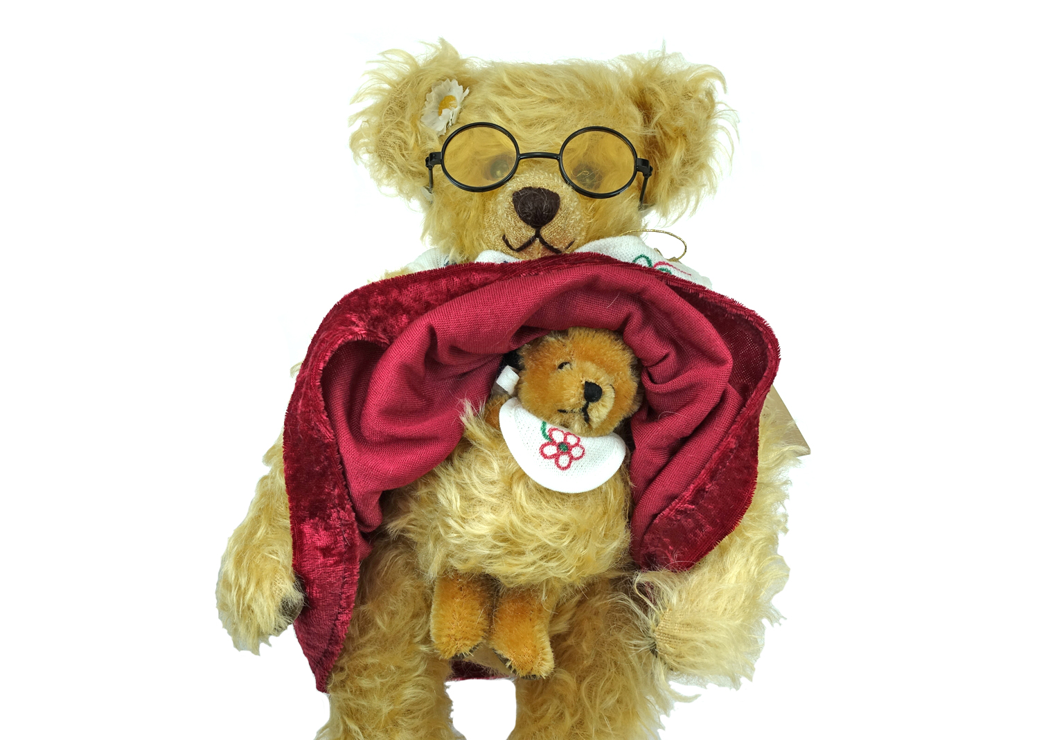 Hermann Teddybär Flower Power Girl mit Baby 32 cm 