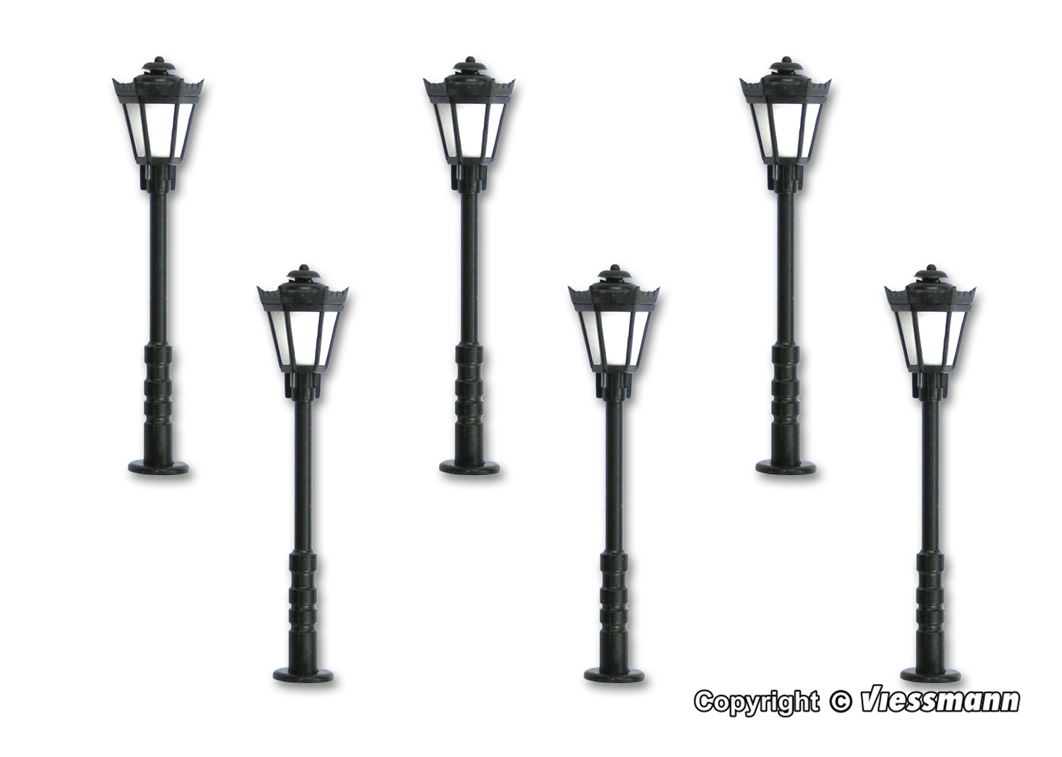 Viessmann 60706 H0 Parklaterne, LED warmweiss 5+1 
