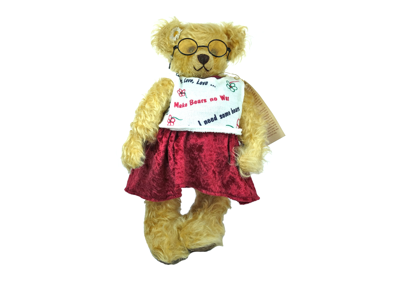Hermann Teddybär Flower Power Girl mit Baby 32 cm 