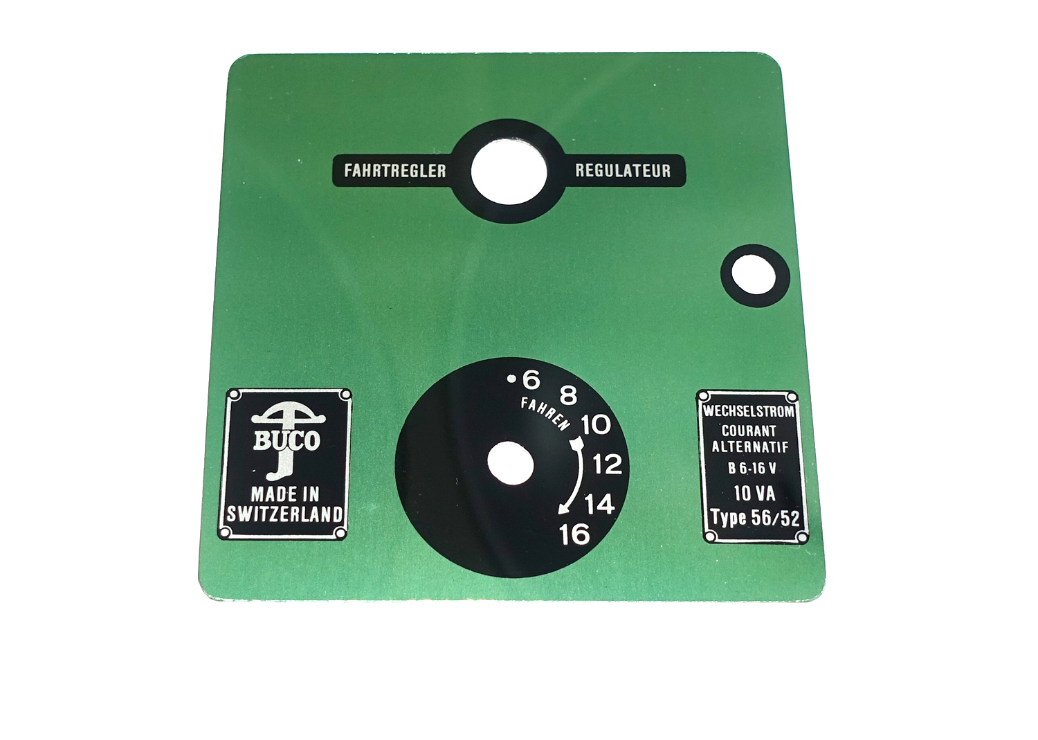 Buco H0 Frontplatte Fahrtregler 