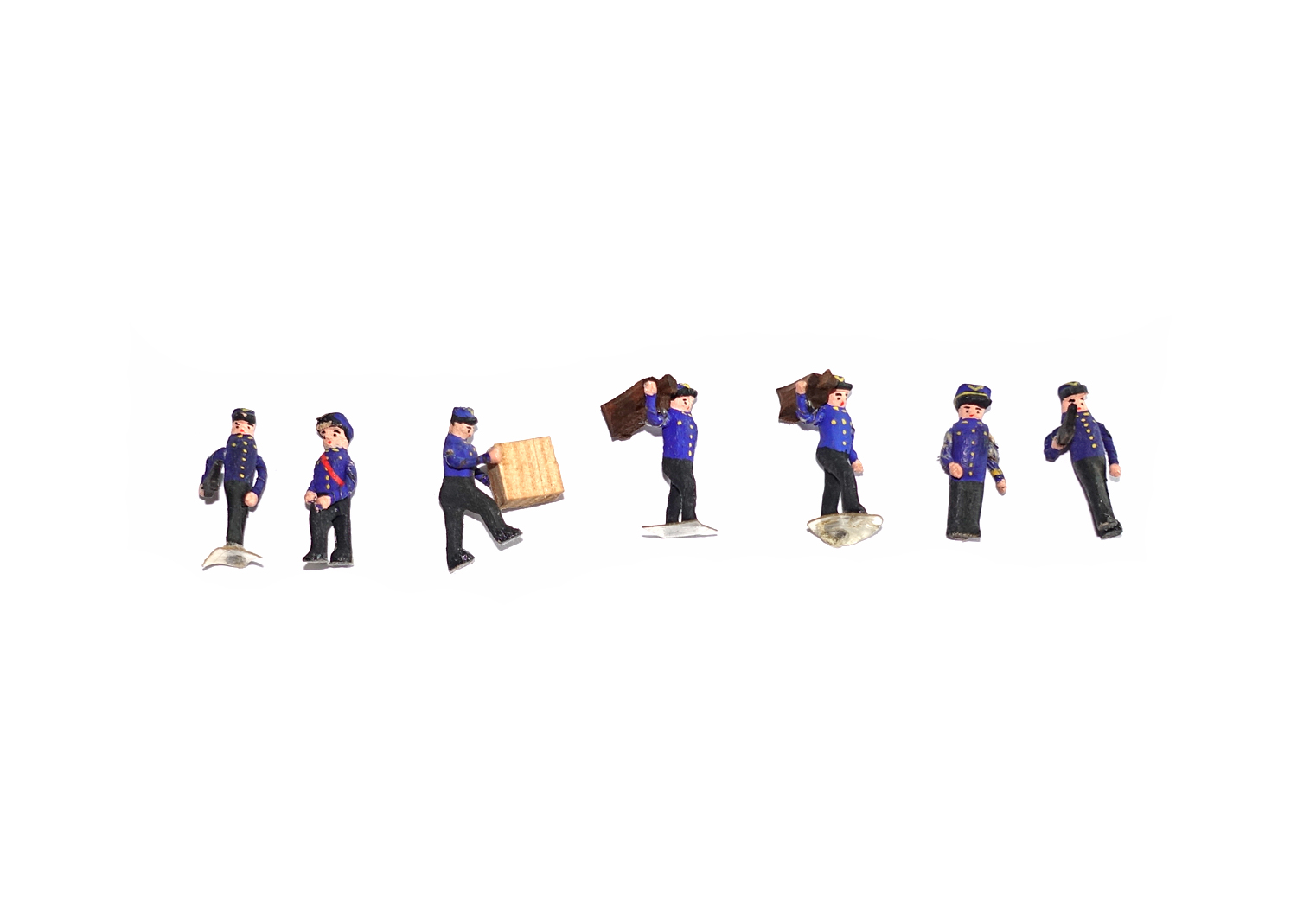 Preiser Holzfiguren Bahnpersonal-Set 7 Stk.