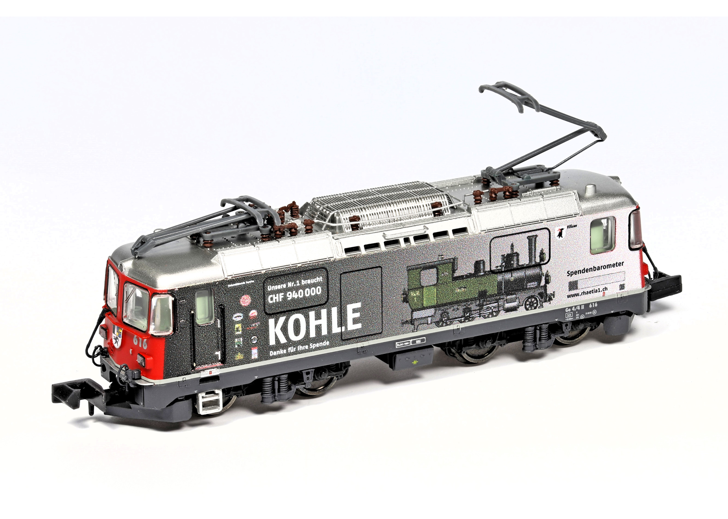 MDS 60005 RhB-Elok Ge4/4II 616 Filisur Spendenlok Rhaetia DC 