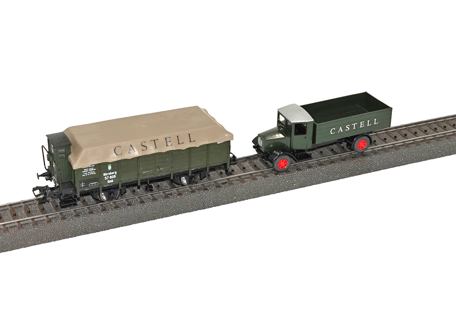 Trix 24311 K.Bay.Sts.B. Mittelbordwagen-Set FABER CASTELL und LKW 