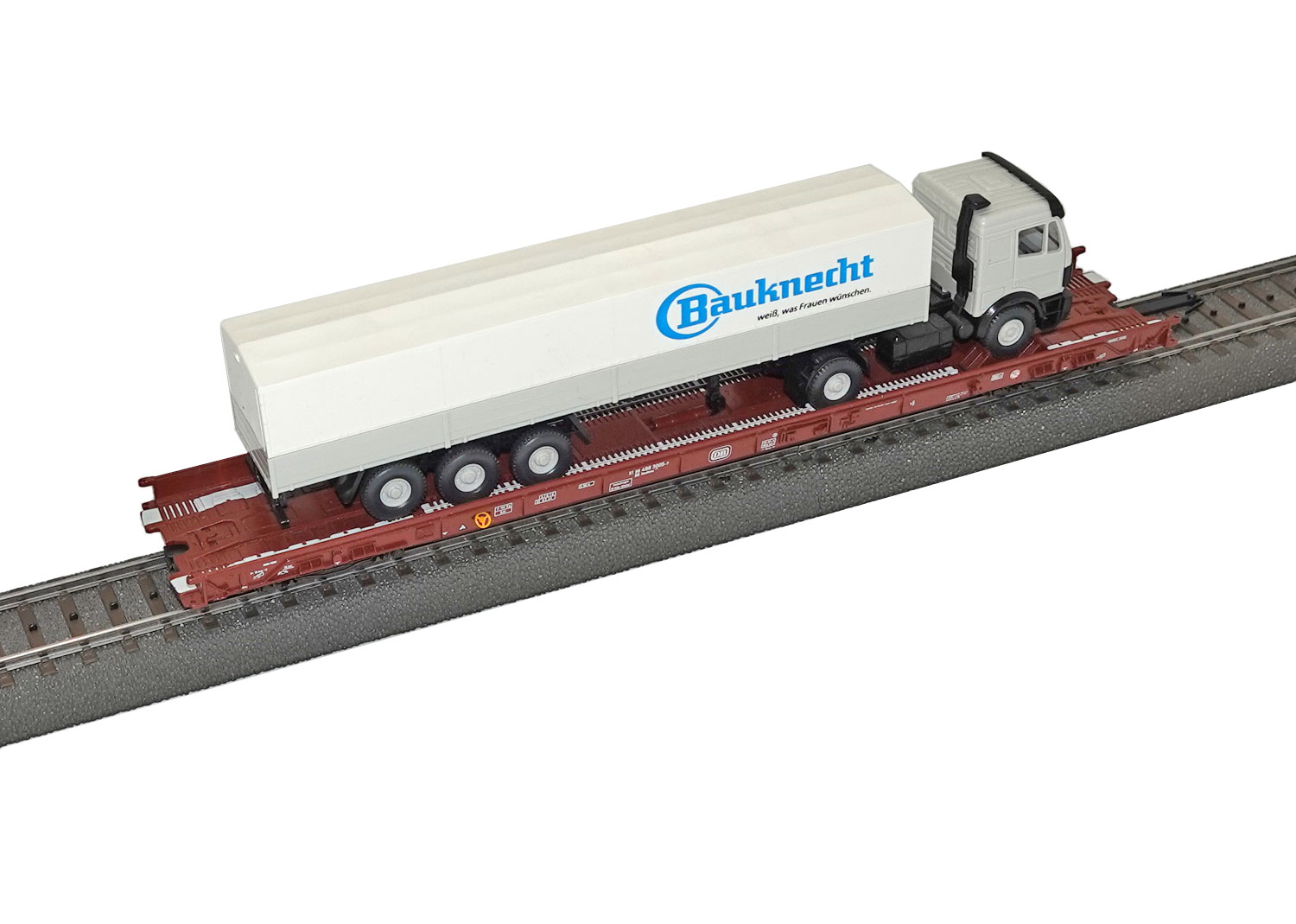 Märklin 4742 DB Niederflurwagen mit LKW Bauknecht