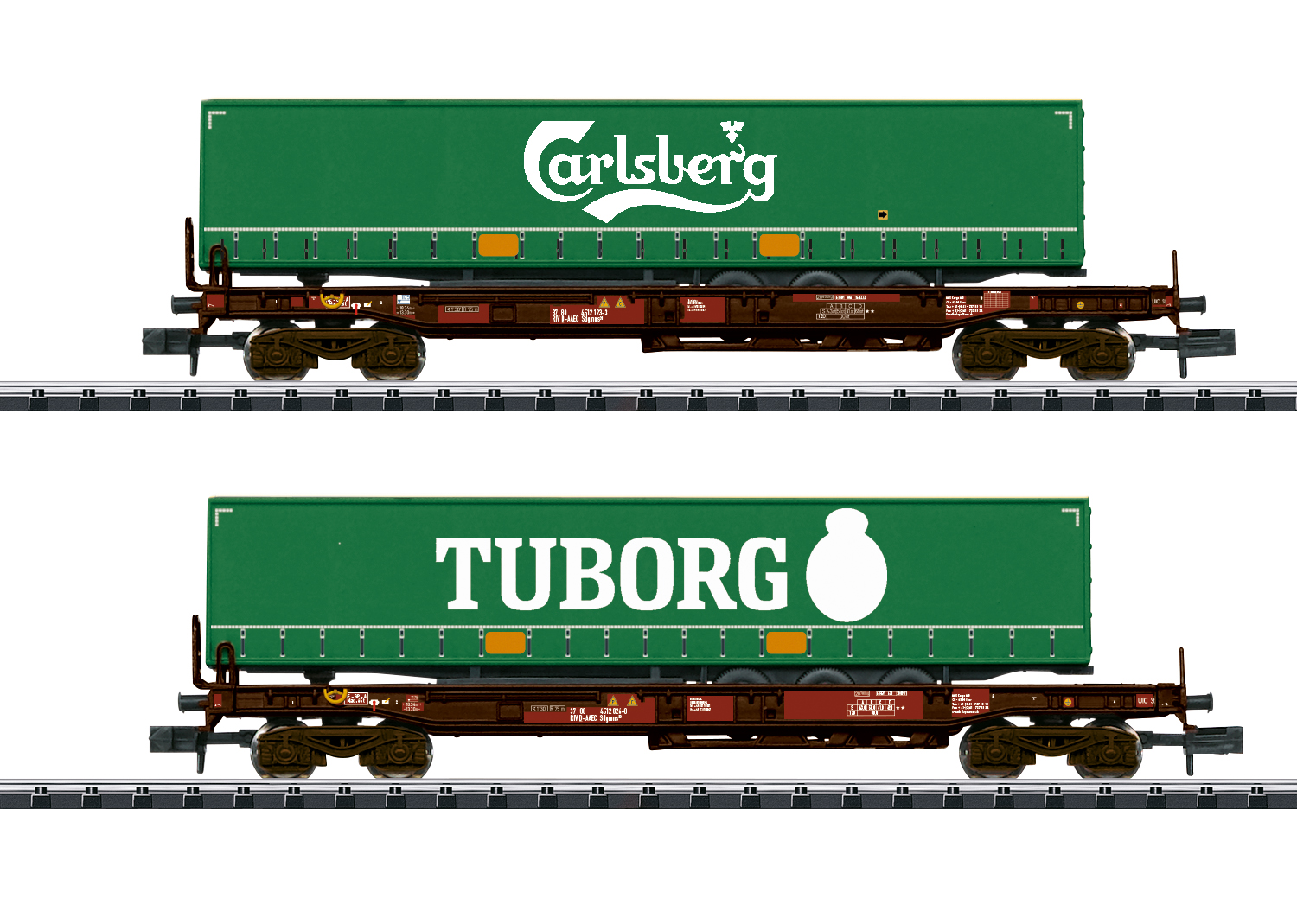 Minitrix 18718 AAE Taschenwagen-Set Tuborg 