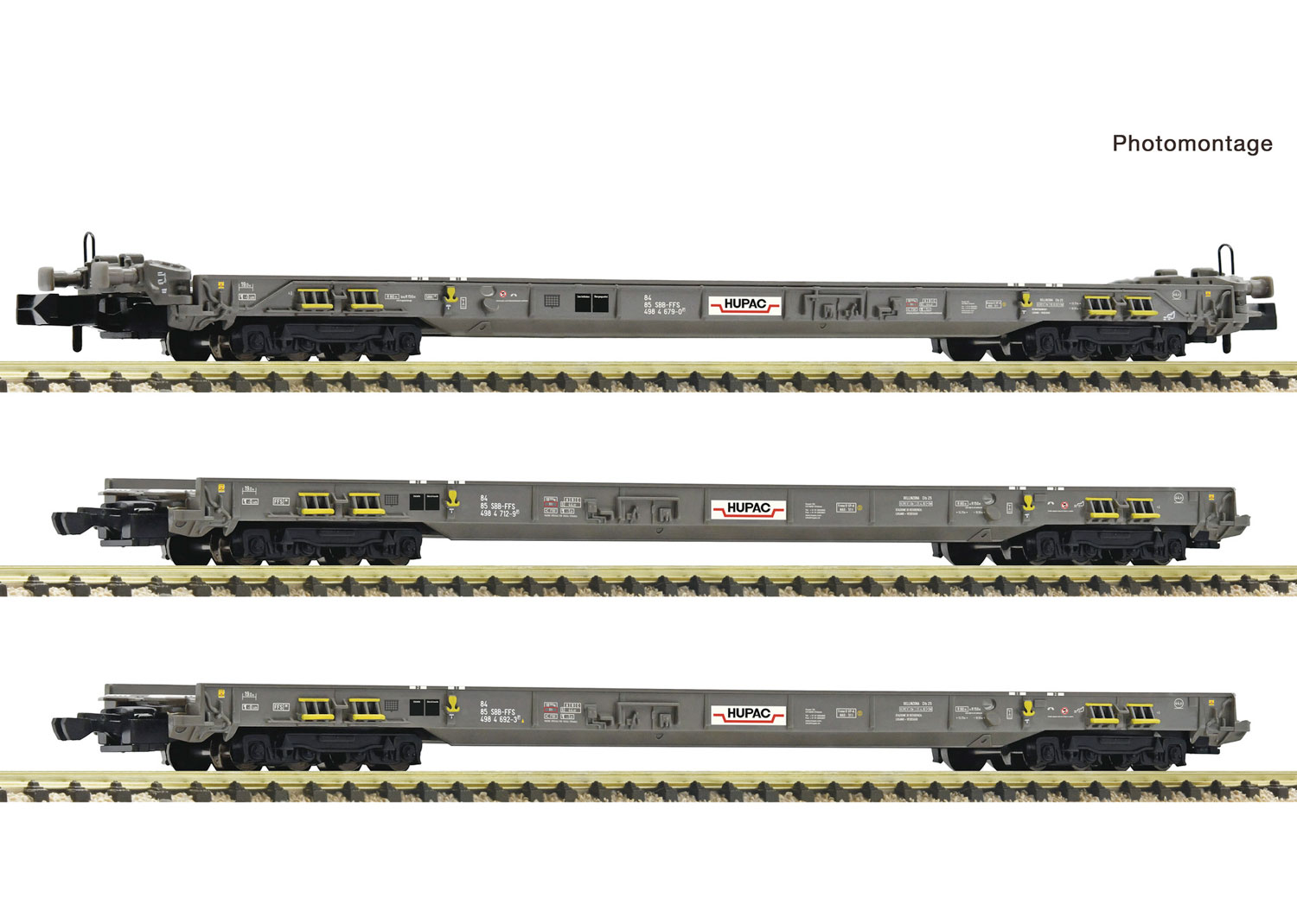 Fleischmann 6660093 Hupac Set Rollende Autobahn 3-tlg. 