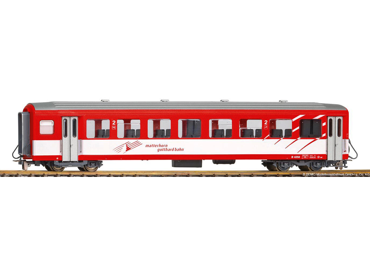Bemo 3267254 MGB Leichtmetallwagen 4254, 2. Klasse 
