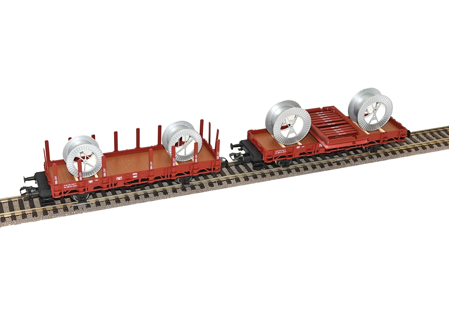 AKU C9901 SBB Rungenwagen mit Kabeltrommel 2-tlg