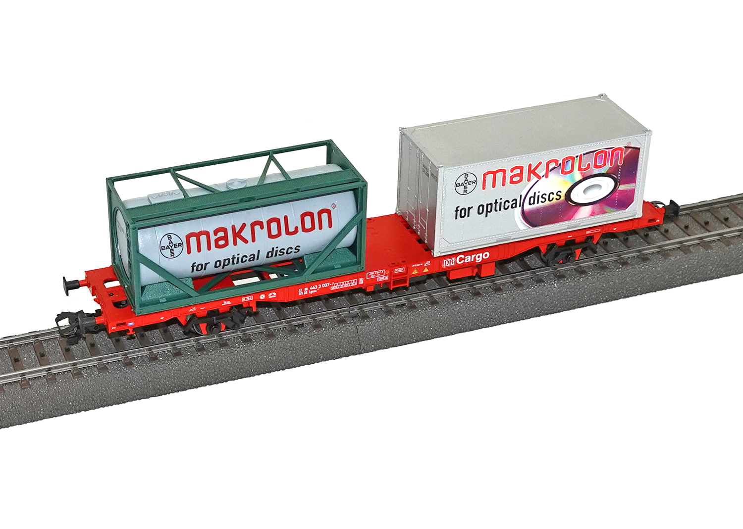Märklin 47702 DB Containertragwagen Bayer makrolon 