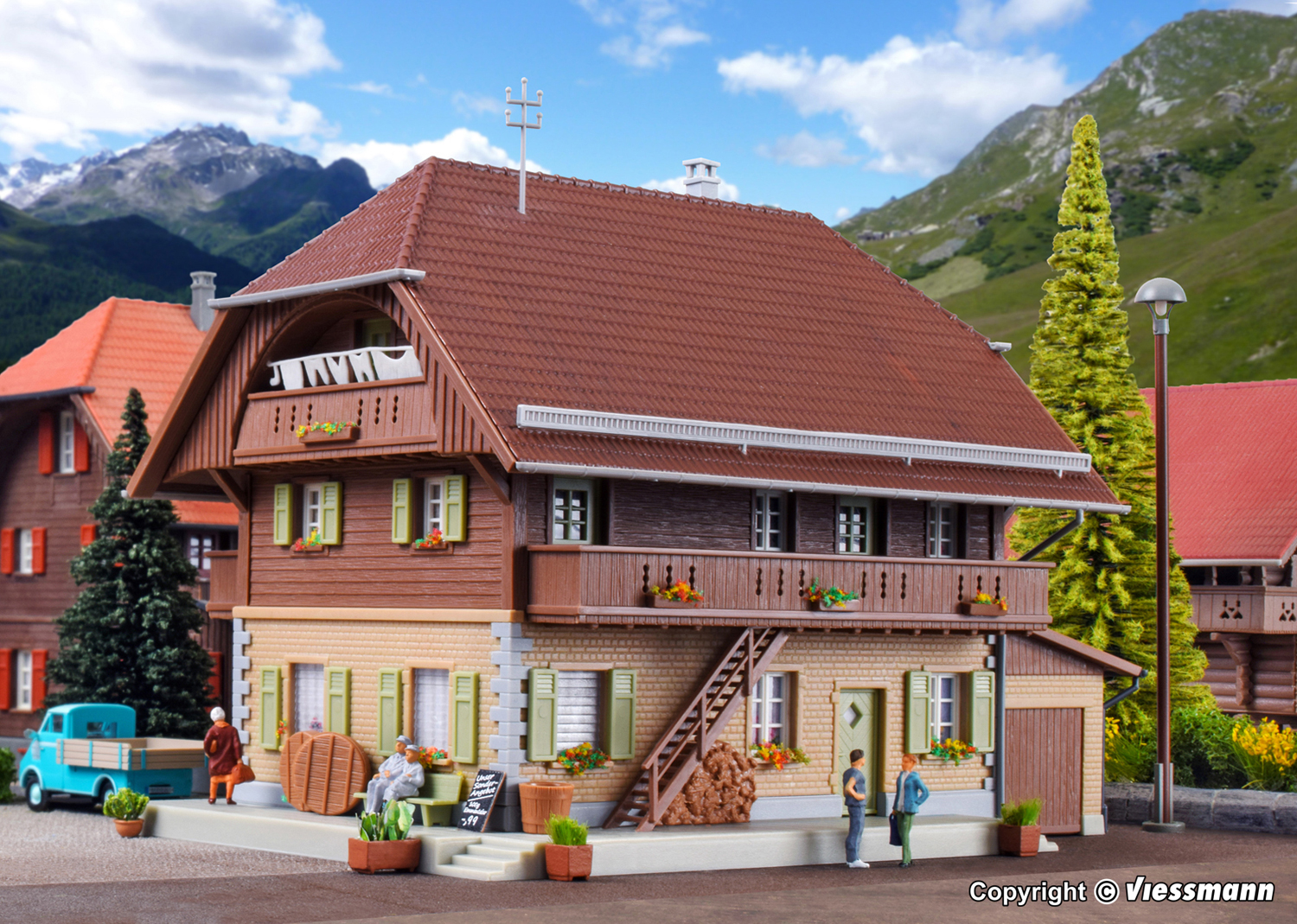 Kibri 38024 H0 Käserei Thal in Heimisbach inkl. Hausbeleuchtungs-Startset 