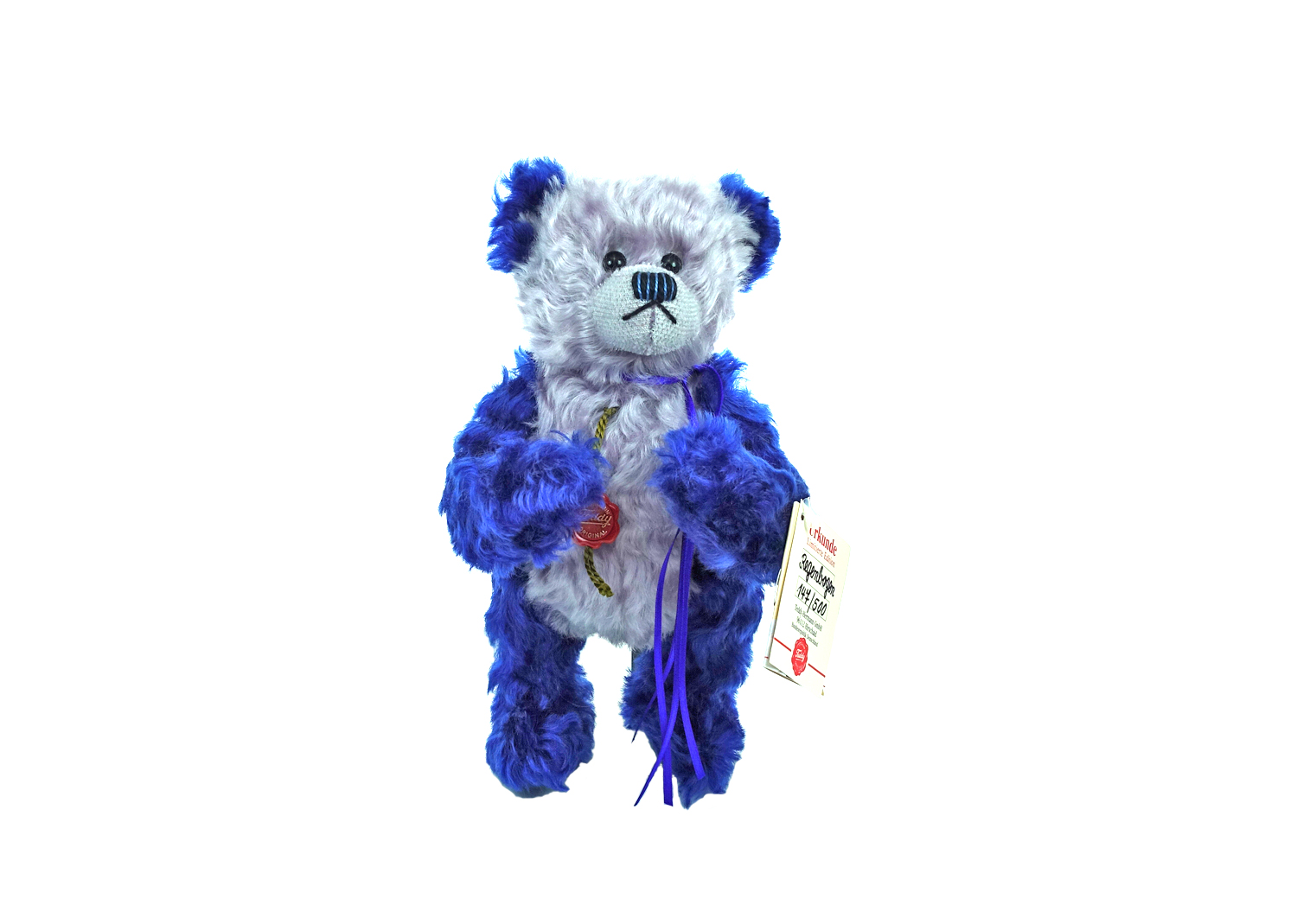 Hermann Teddybär Regenbogen blau 23 cm 