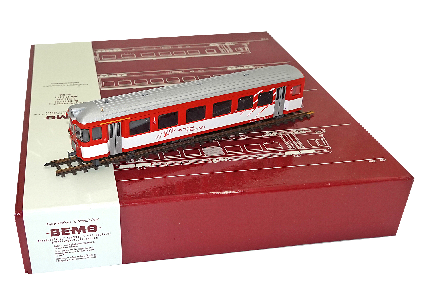 Bemo 3275252 MGB Steuerwagen Abt 4152 