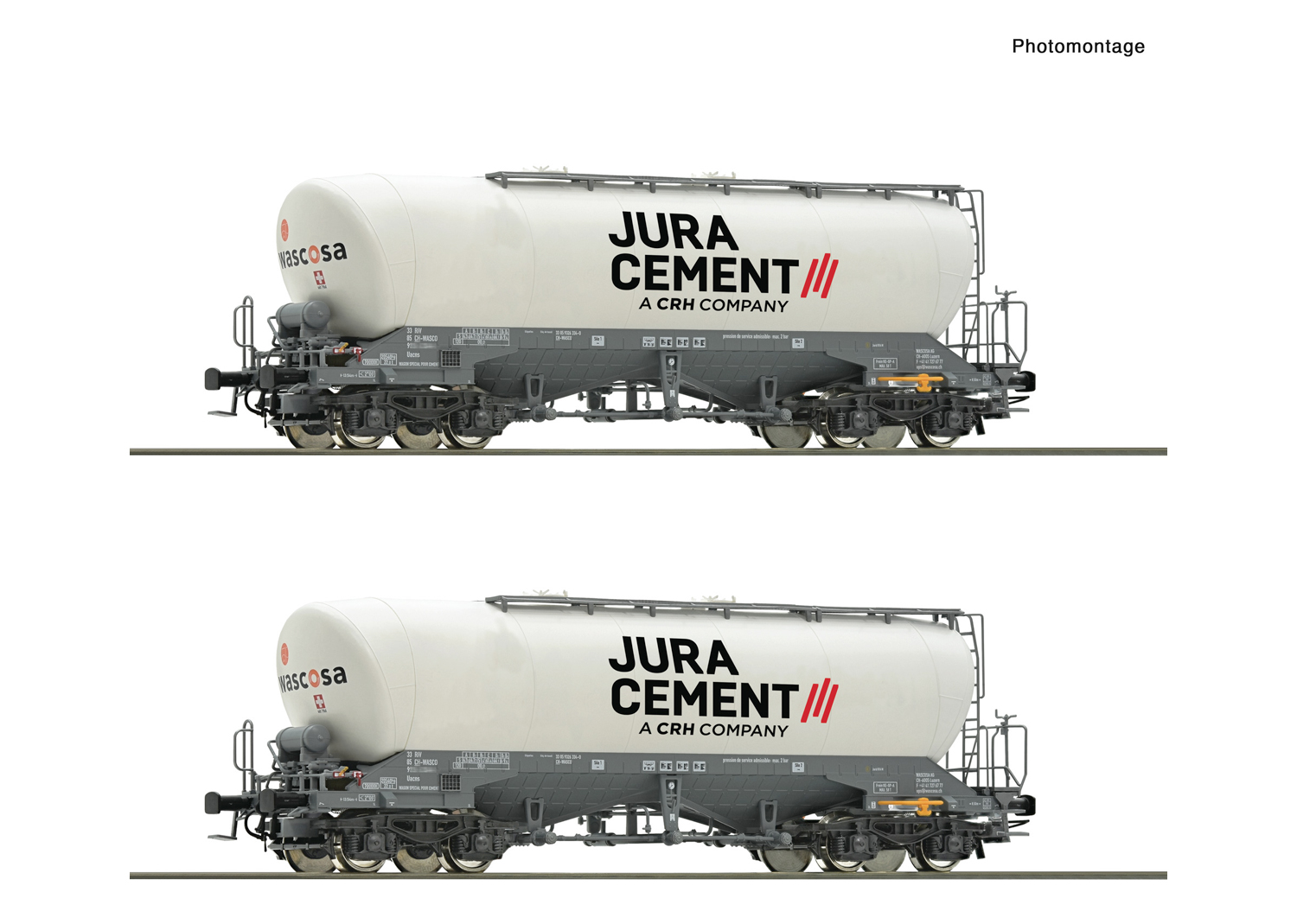 Roco 6600191 Wascosa Set Silowagen Jura Cement 2-tlg 