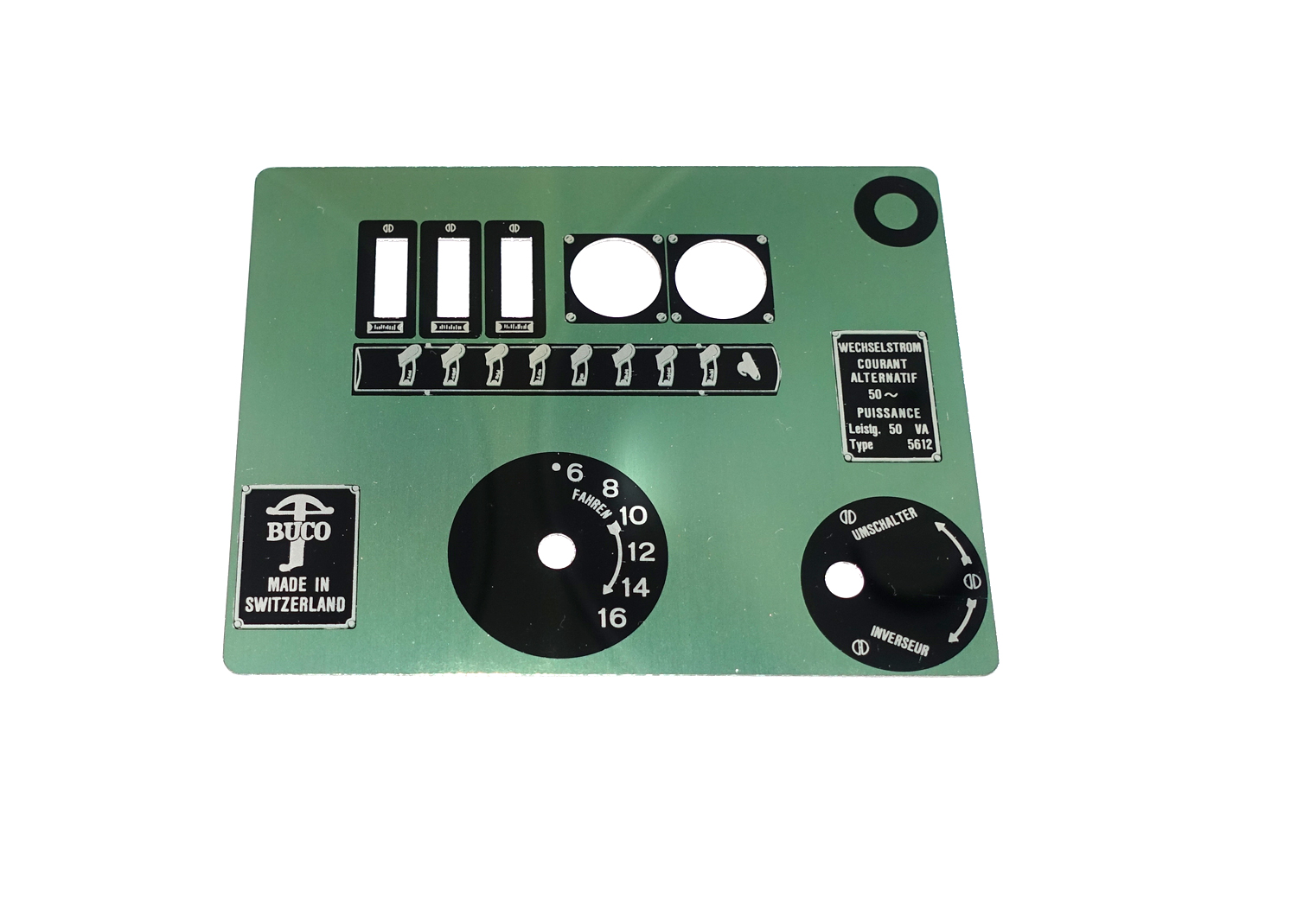 Buco H0 Frontplatte Transformer 