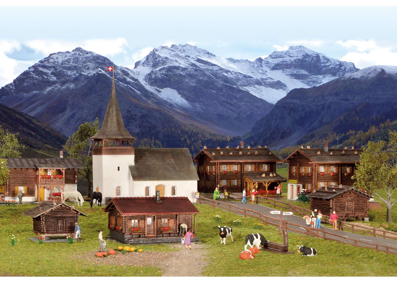 Kibri 38010 Set Sertig-Dörfli 